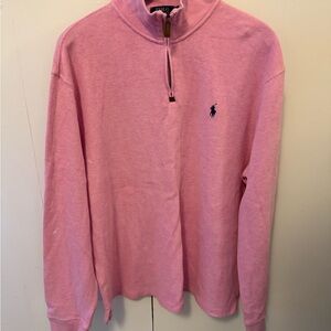 Polo by Ralph Lauren Men's Pink Half-Zip Sweater